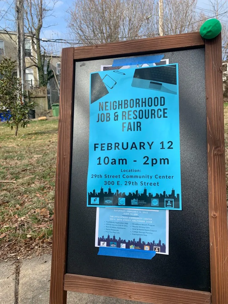 Neighborhood job and resource fair flyer